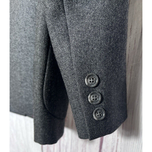 JG Hook Women’s Vintage Blazer Charcoal Red 100% Wool Size 8 - Picture 6 of 9